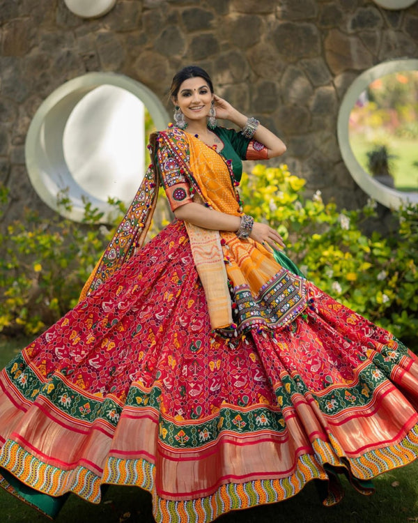 Soft Butter Silk Chaniya Choli | Fancy Digital with Real Mirror Work for Traditional Wear