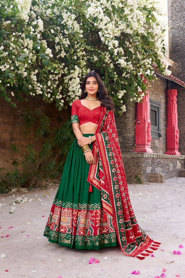Tussar Silk Chaniya Choli | Fancy Digital with Real Mirror Work for Traditional Wear