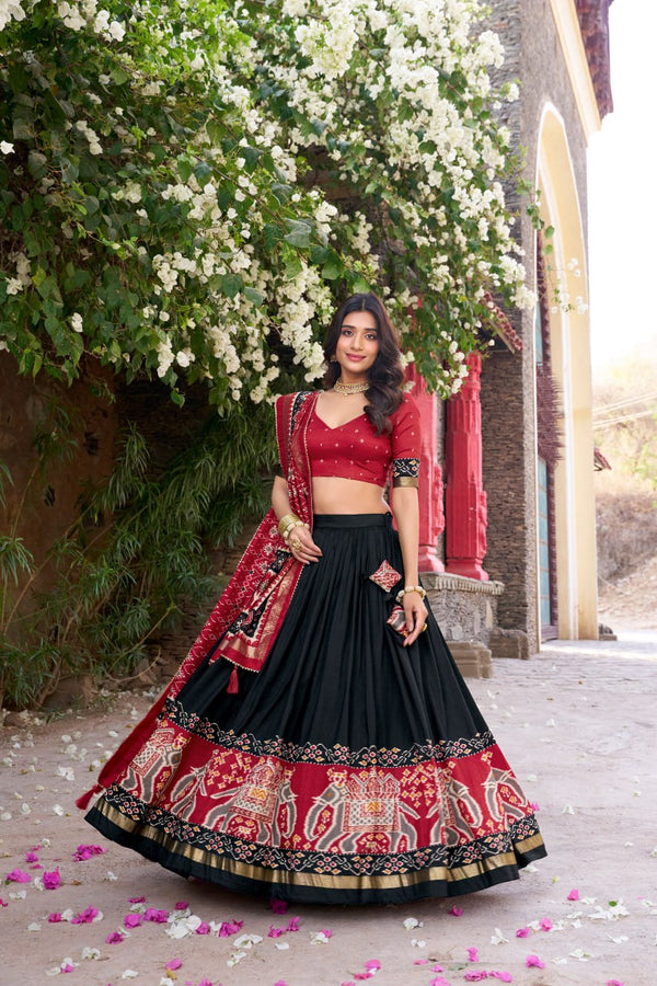 Tussar Silk Chaniya Choli | Fancy Digital with Real Mirror Work for Traditional Wear