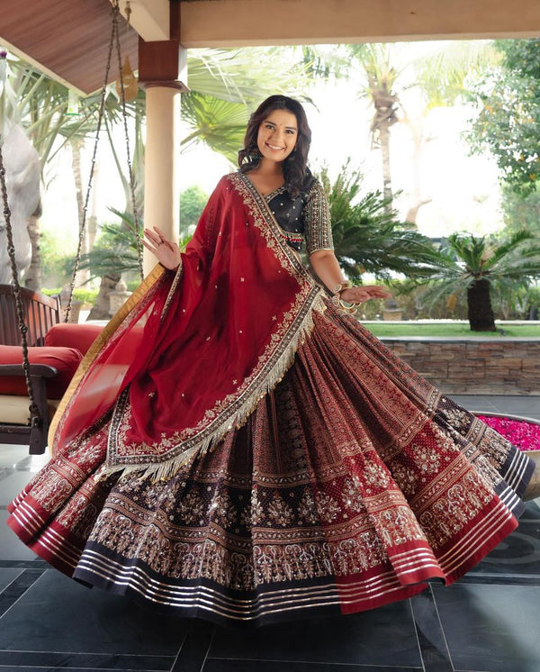 Muslin Cotton Chaniya Choli | Fancy Digital with Real Mirror Work for Traditional Wear