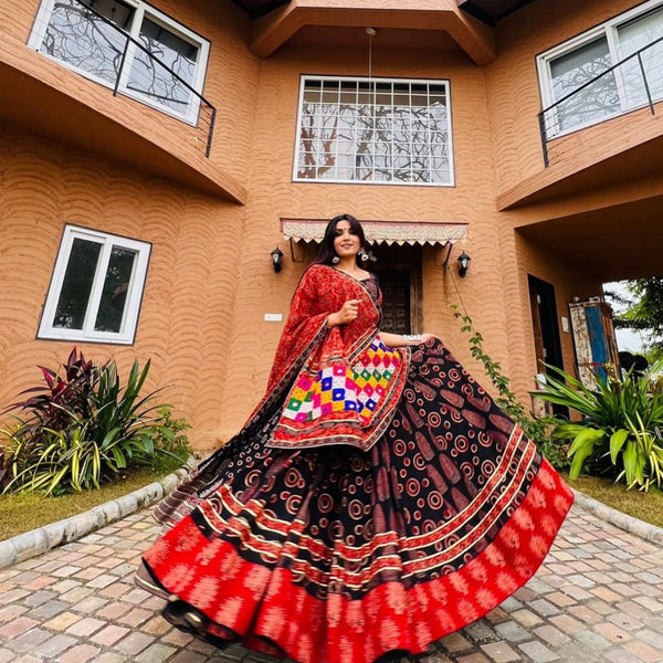 Soft Butter Silk Chaniya Choli | Fancy Digital with Real Mirror Work for Traditional Wear
