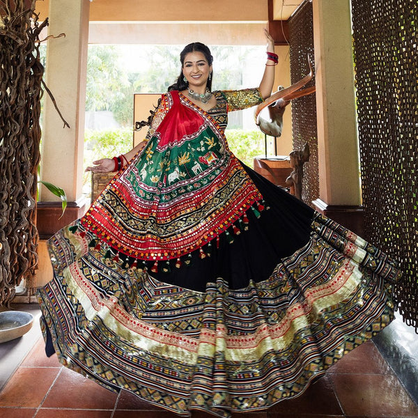 Muslin Cotton Chaniya Choli | Fancy Digital with Real Mirror Work for Traditional Wear