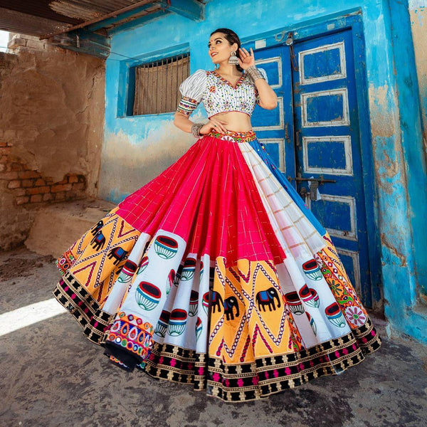MultiColor Soft Butter Silk Chaniya Choli | Fancy Digital Print Traditional Wear