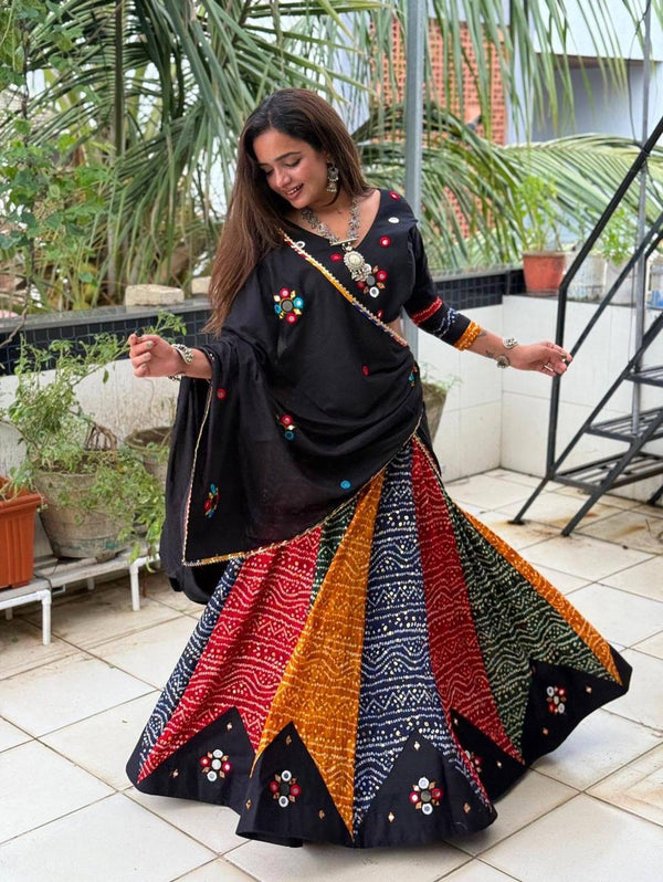 Pure Reyon Chaniya Choli | Fancy Digital with Real Mirror Work for Traditional Wear